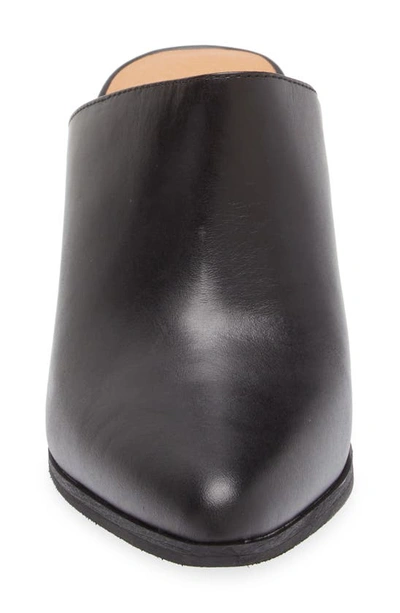 Shop Chocolat Blu Emery Pointed Toe Mule In Black Leather