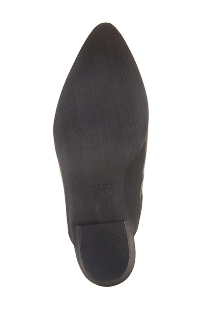 Chocolat Blu Emery Pointed Toe Mule In Black Leather