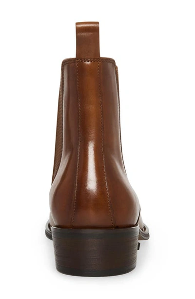 Shop Steve Madden Hamlin Chelsea Boot In Tan Leather