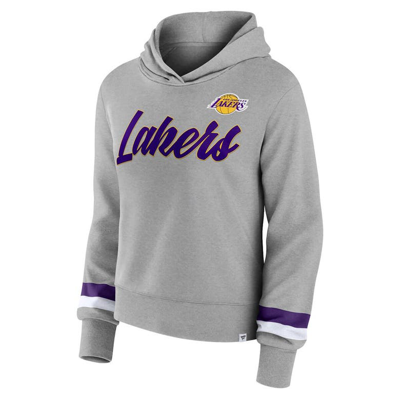 Shop Fanatics Branded Heather Gray Los Angeles Lakers Halftime Pullover Hoodie