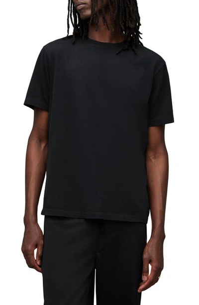 Shop Allsaints Curtis Cotton T-shirt In Jet Black
