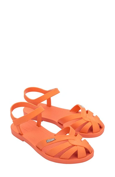 Shop Melissa Sun Paradise Ankle Strap Fisherman Sandal In Orange