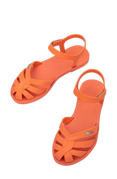 Shop Melissa Sun Paradise Ankle Strap Fisherman Sandal In Orange