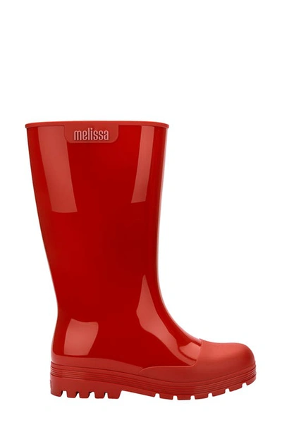 Shop Melissa Welly Rain Boot In Red