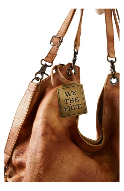 Shop Free People We The Free Sabine Leather Hobo Bag In Washed Toffee