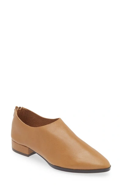 Shop Chocolat Blu Elana Flat In Tan Leather