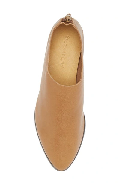 Shop Chocolat Blu Elana Flat In Tan Leather