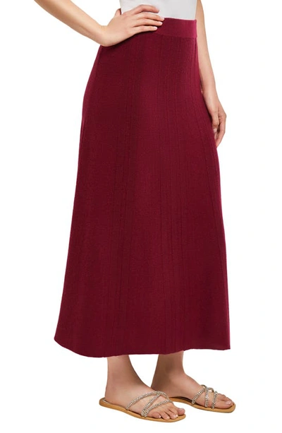 Shop Misook A-line Cashmere Skirt In African Violet