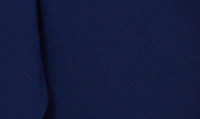 Adrianna Papell Tie Waist Crepe Sheath Dress In Navy Sateen