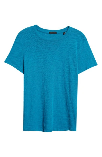 Shop Atm Anthony Thomas Melillo Schoolboy Cotton Crewneck T-shirt In Peacock Blue