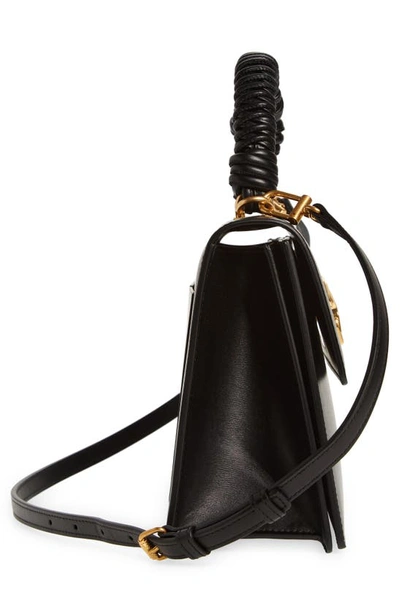 Shop Off-white Jitney 2.8 Leather Wrapped Top Handle Bag In Black