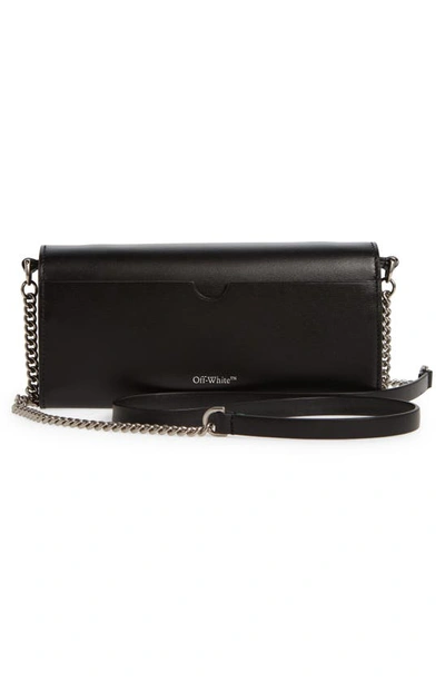 Shop Off-white Clam Wallet On A Chain In Black