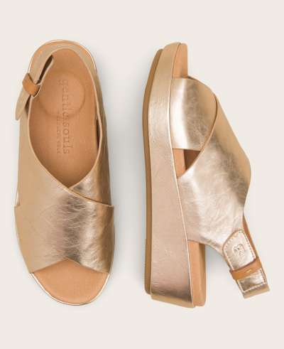 Shop Gentle Souls Lori X-band Leather Sandal In Rose Gold