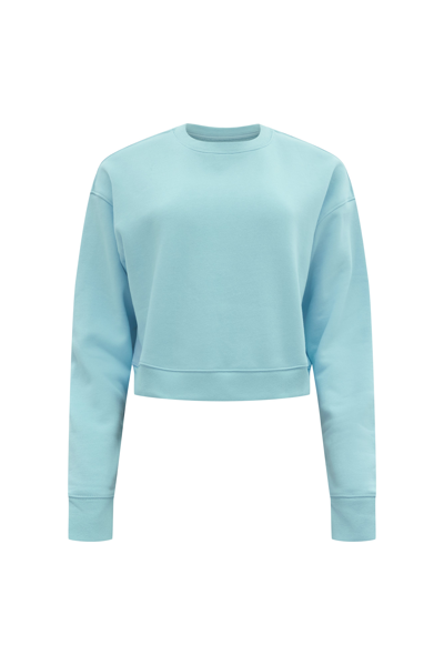Shop Girlfriend Collective Cerulean 50/50 Cropped Sweatshirt