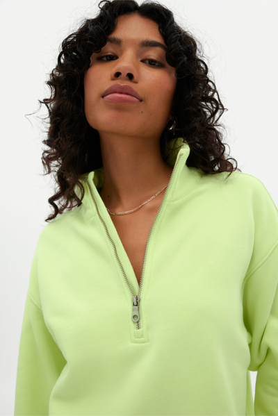 Shop Girlfriend Collective Glow 50/50 Half-zip Sweatshirt