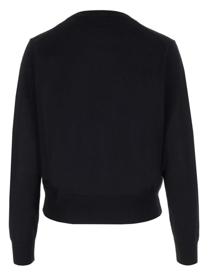 Shop Ami Alexandre Mattiussi Black Ami De Coeur Sweater