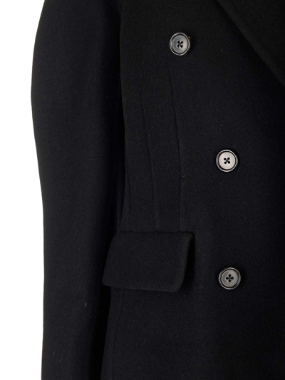 Shop Chloé Short Wool And Cashmere Coat In Black