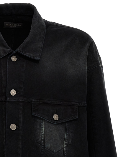 Shop Balenciaga Deconstructed Jacket In Black