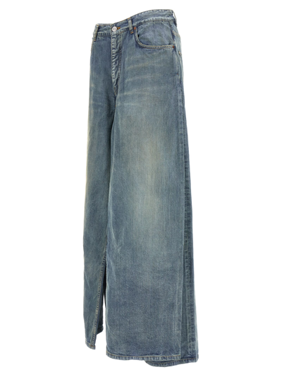 Shop Balenciaga Double Front Pants Jeans In Blue