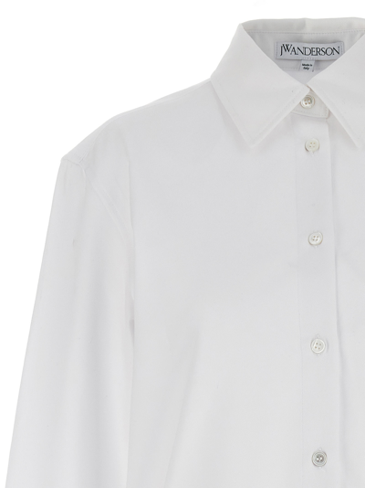 Shop Jw Anderson Rhinestone Shirt Dress In White