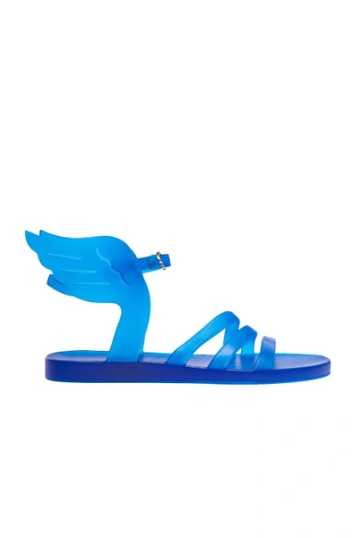Shop Ancient Greek Sandals Ikaria Sandals In Clear Blue Rubber