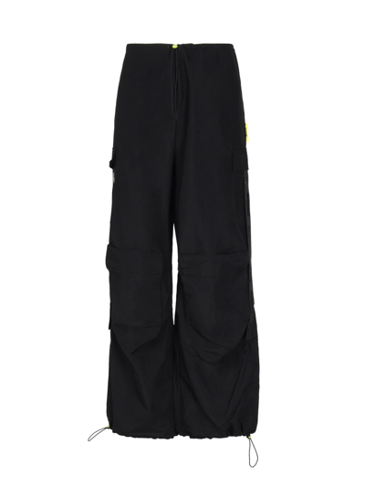 Shop Barrow Nylon Cargo Trousers In Black