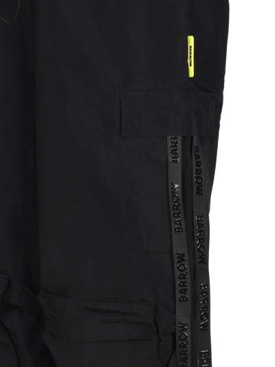 Shop Barrow Nylon Cargo Trousers In Black