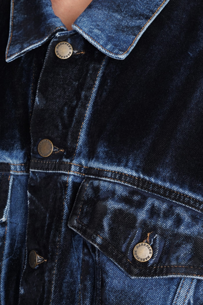 Shop Darkpark Gigi Medium Denim Jackets In Black Cotton
