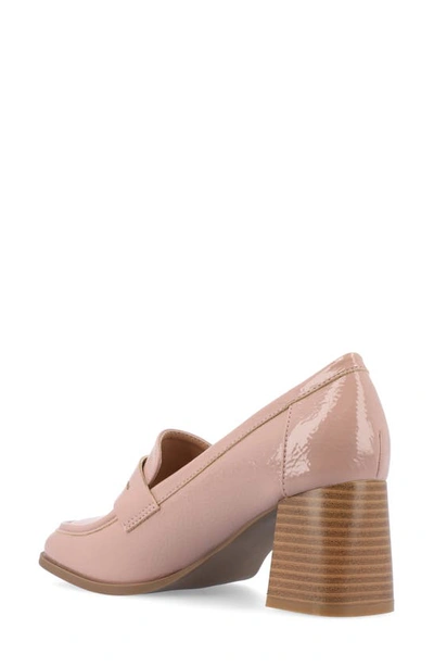 Journee Collection Malleah Loafer Pump In Patent/ Pink