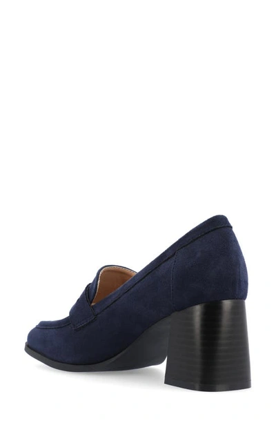 Journee Collection Malleah Loafer Pump In Navy