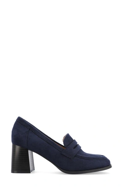 Journee Collection Malleah Loafer Pump In Navy