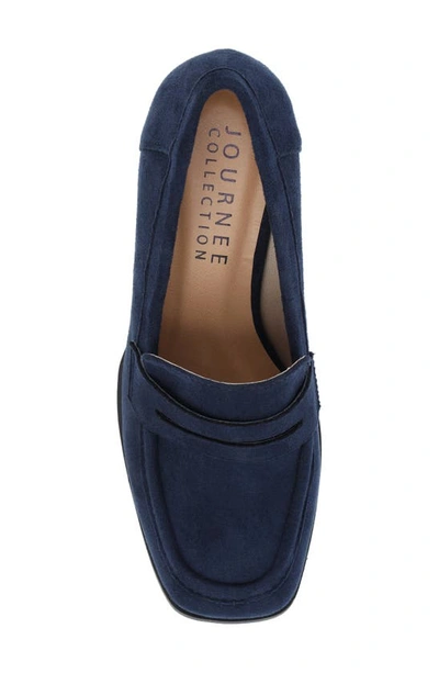 Journee Collection Malleah Loafer Pump In Navy
