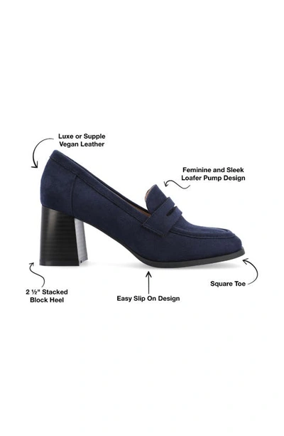 Journee Collection Malleah Loafer Pump In Navy