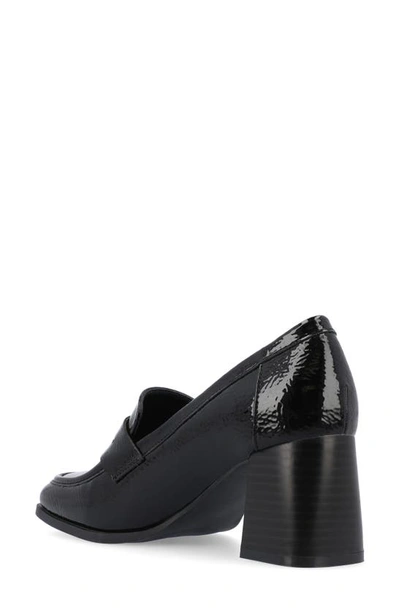 Journee Collection Malleah Loafer Pump In Patent/ Black
