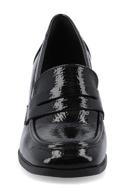 Journee Collection Malleah Loafer Pump In Patent/ Black