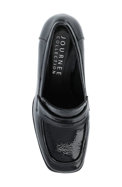 Journee Collection Malleah Loafer Pump In Patent/ Black