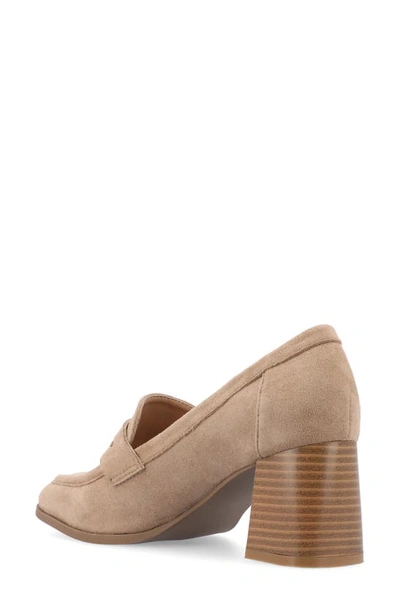 Journee Collection Malleah Loafer Pump In Taupe