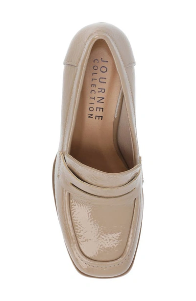 Journee Collection Malleah Loafer Pump In Patent/ Taupe