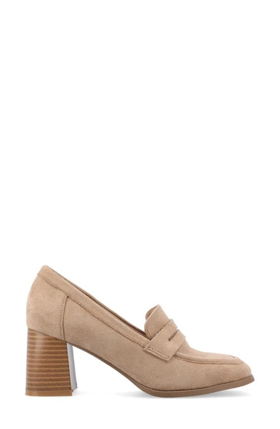 Journee Collection Malleah Loafer Pump In Taupe