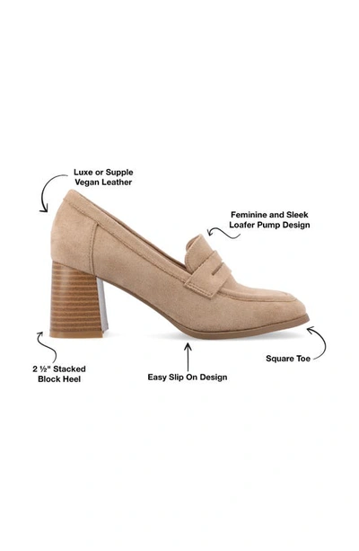 Journee Collection Malleah Loafer Pump In Taupe