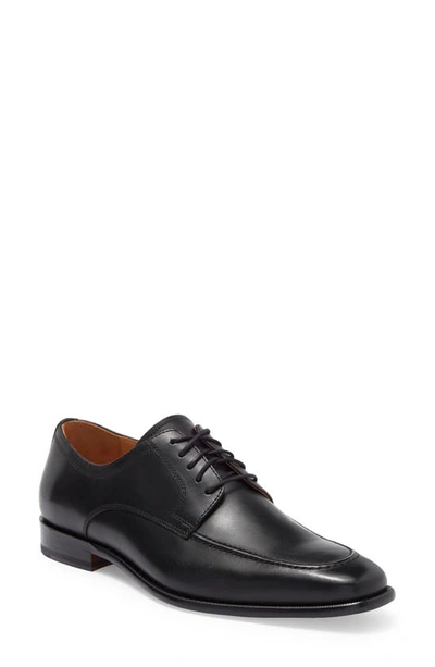 Curatore Lecce Apron Toe Leather Derby In Black