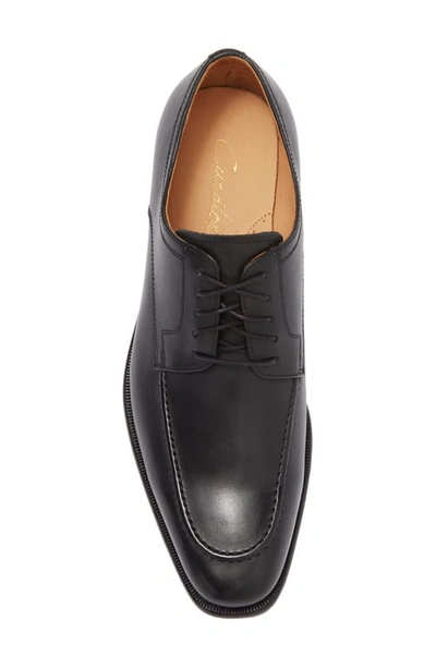 Shop Curatore Lecce Apron Toe Leather Derby In Black