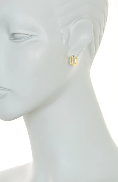 Savvy Cie Jewels 18k Gold Plated Sterling Silver Square Hoop Earrings In Gold