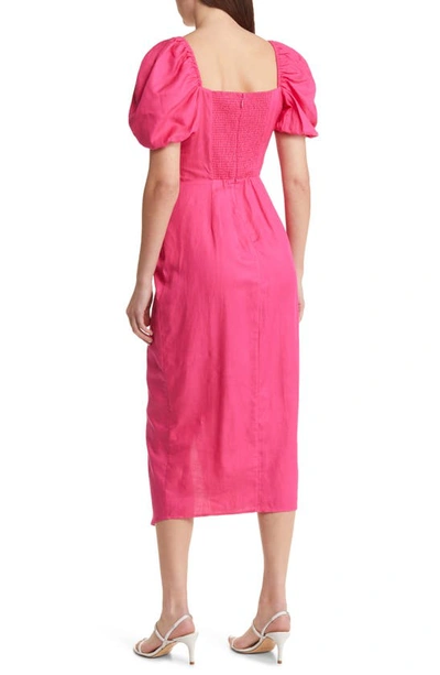 & Other Stories Gathered Puff Sleeve Dress In Pink