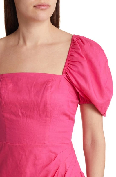 & Other Stories Gathered Puff Sleeve Dress In Pink