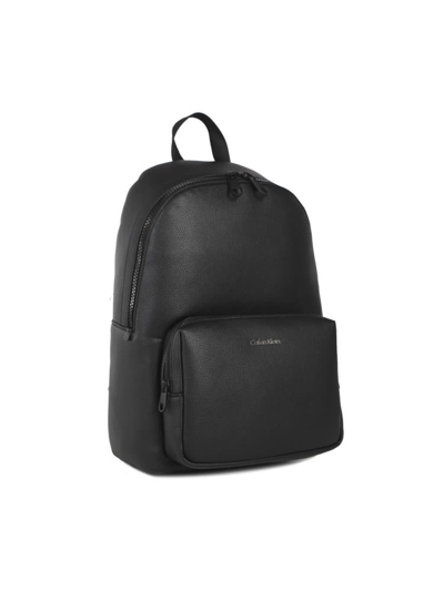 Shop Calvin Klein Faux Leather Backpack In Black