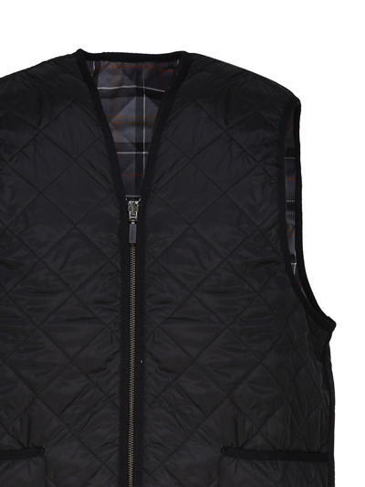 Shop Barbour Quilted Vest/zip Lining In Black
