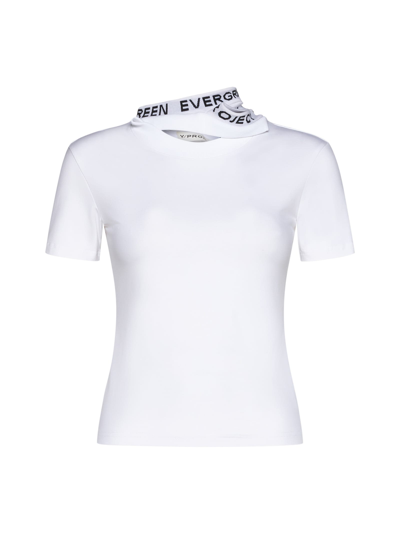 Shop Y/project T-shirt In Evergreen White