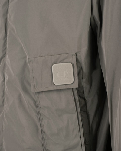Shop C.p. Company Coat In Metallic And Gray