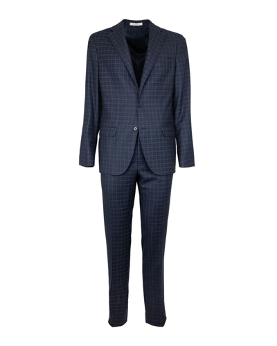 Shop Corneliani Cc  Suit In Blues And Greens